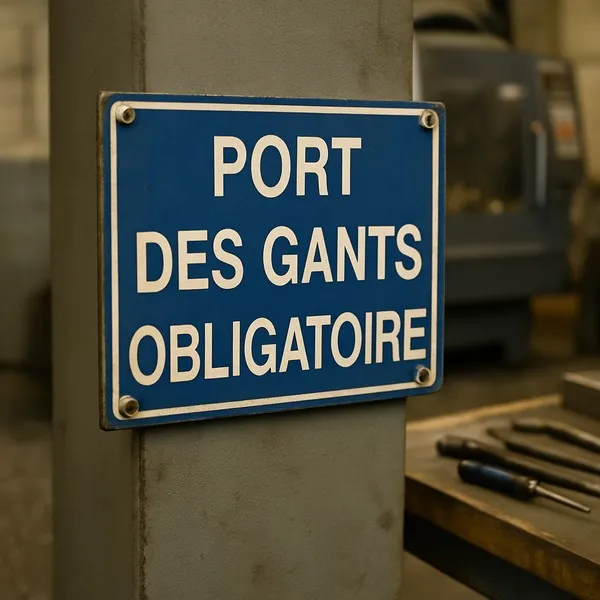 Panneau Port des gants obligatoire – Obligation