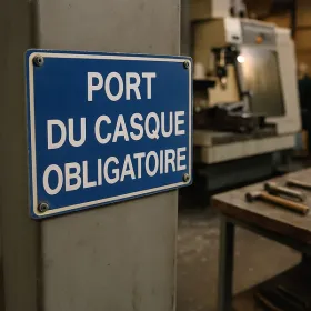 Panneau Port du casque obligatoire – Obligation