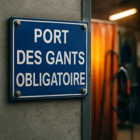 Panneau Port des gants obligatoire – Obligation