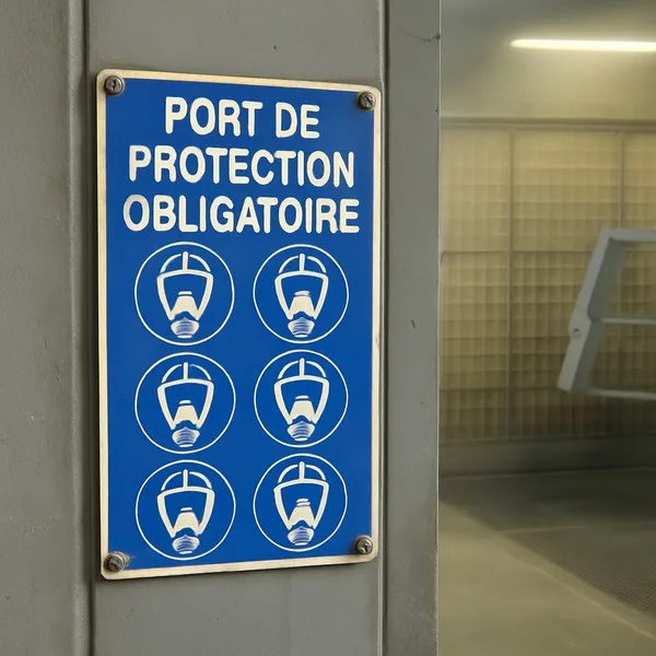 Adhésif EPI voies respiratoires | 6 pictogrammes de protection