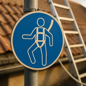 M018 – Harnais de sécurité obligatoire ∅ 20 cm – Pictogramme EPI