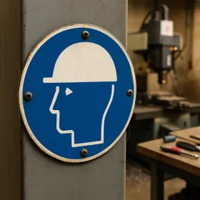 M014 – Casque de sécurité obligatoire ∅ 20 cm – Pictogramme EPI