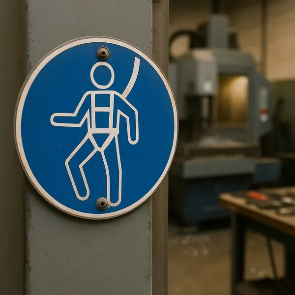 M018 – Harnais de sécurité obligatoire ∅ 20 cm – Pictogramme EPI