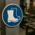 Pictogramme protection des pieds obligatoire M008