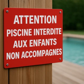 Panneau piscine sécurité – Interdiction enfants non accompagnés