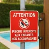 Panneau piscine sécurité – Interdiction enfants non accompagnés