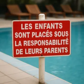 Panneau Piscine Responsabilité Parents – Sécurité Enfants