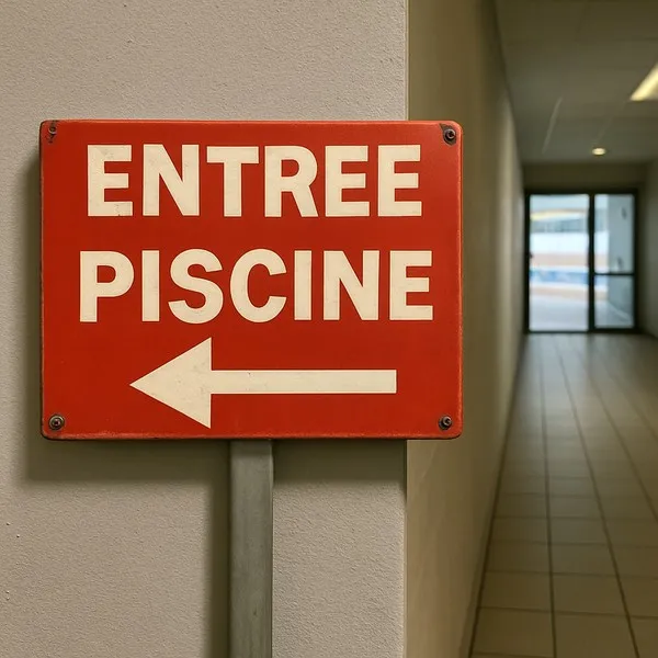 Panneau Entrée piscine vers la gauche – Panneau piscine