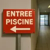 Panneau Entrée piscine vers la gauche – Panneau piscine