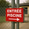 Panneau Entrée piscine à droite – Panneau piscine