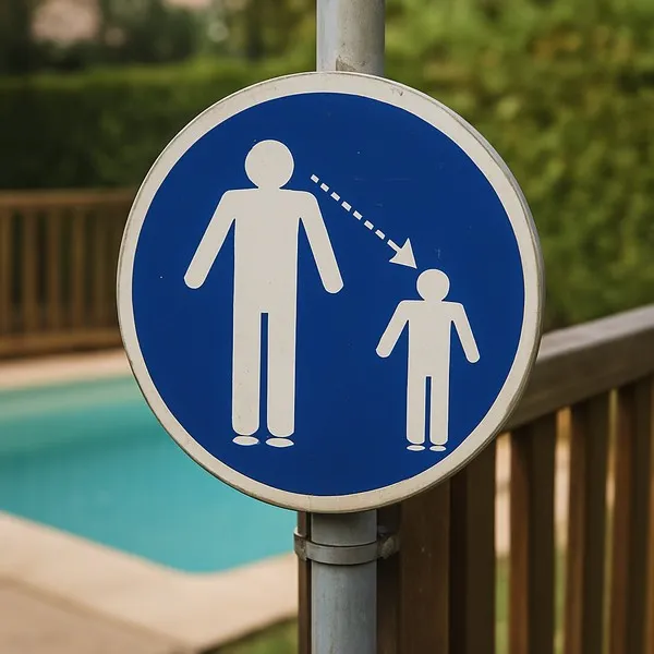 Panneau obligation de surveiller vos enfants – Panneau piscine