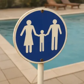 Panneau obligation de tenir vos enfants – Panneau piscine