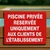 Panneau piscine privée clients : signalétique et accès sécurisé