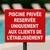 Panneau piscine privée clients : signalétique et accès sécurisé