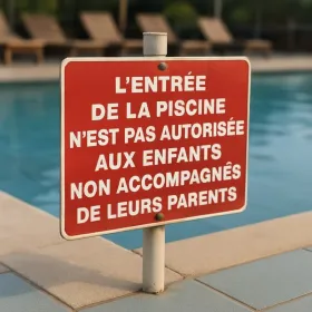 Panneau Piscine Interdiction Enfants Seuls | Signalétique Sécurité