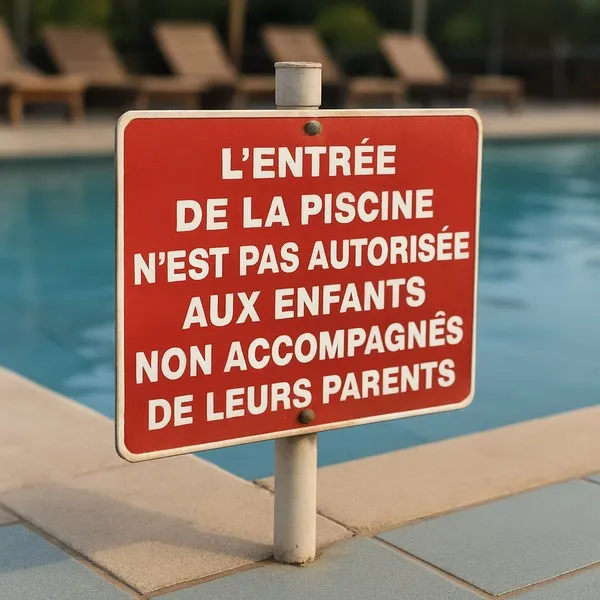 Panneau Piscine Interdiction Enfants Seuls | Signalétique Sécurité