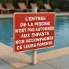 Panneau Piscine Interdiction Enfants Seuls | Signalétique Sécurité