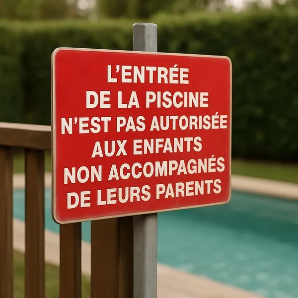 Panneau Piscine Interdiction Enfants Seuls | Signalétique Sécurité