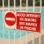 Accès interdit piscine hors horaires : Panneau signalétique