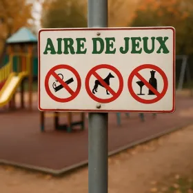 Panneau sécurité Aire de Jeux extérieur pictogramme signalétique