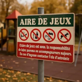 Panneau Sécurité Aire de Jeux | Pictogramme Zone Enfants