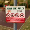 Panneau sécurité Aire de Jeux - Pictogramme 450x300mm