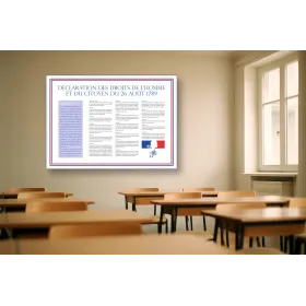 Panneau DDHC 1789 — Affichage obligatoire salle de classe