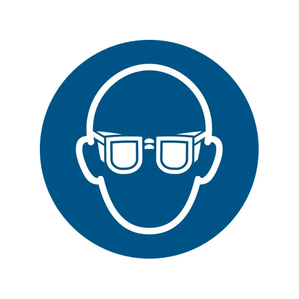 M004 — Lunettes de sécurité obligatoires · Pictogramme EPI ISO 7010