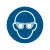 M004 — Lunettes de sécurité obligatoires · Pictogramme EPI ISO 7010