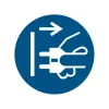 Pictogramme débrancher la prise M006 · ISO 7010