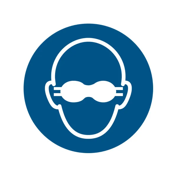 M007 — Lunettes opaques obligatoires · Pictogramme EPI ISO 7010
