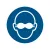 M007 — Lunettes opaques obligatoires · Pictogramme EPI ISO 7010