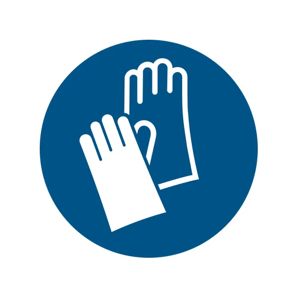M009 — Gants de protection obligatoires · Pictogramme EPI ISO 7010