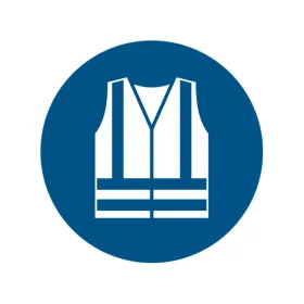 M015 — Gilet de sécurité haute visibilité obligatoire · Pictogramme EP