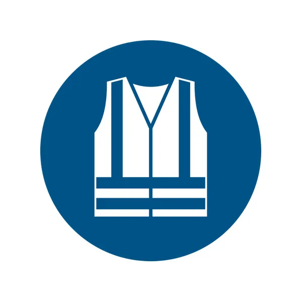 M015 — Gilet de sécurité haute visibilité obligatoire · Pictogramme EP