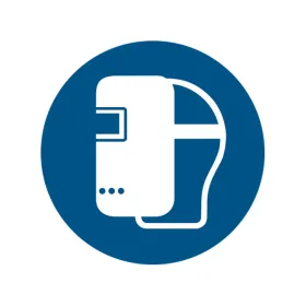 M019 — Masque de soudage obligatoire · Pictogramme EPI ISO 7010