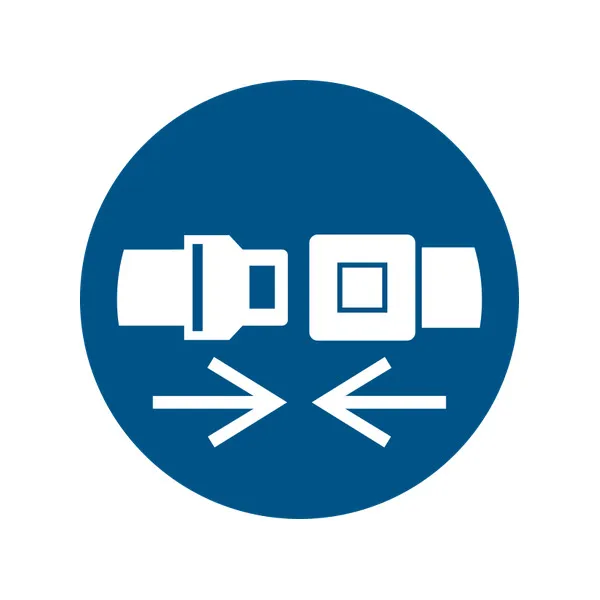 M020 — Attacher la ceinture de sécurité · Pictogramme EPI ISO 7010
