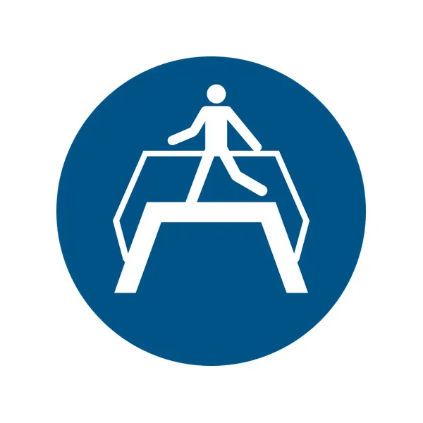 M023 — Utiliser la passerelle · Pictogramme EPI ISO 7010