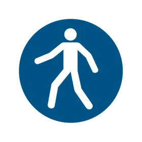 M024 — Utiliser le passage piéton · Pictogramme EPI ISO 7010