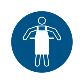 M026 — Utiliser un tablier de protection · Pictogramme EPI ISO 7010