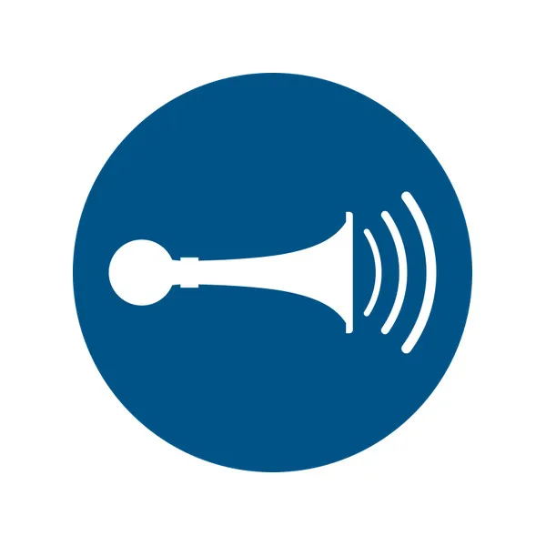 M029 — Klaxon obligatoire · Pictogramme EPI ISO 7010