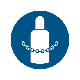 M046 — Sécuriser les bouteilles de gaz · Pictogramme EPI ISO 7010