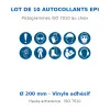 Lot de 10 pictogrammes EPI obligatoires ISO 7010