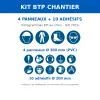 Kit signalisation chantier : 4 panneaux + 10 adhésifs EPI