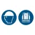 M014+M015 — Casque + Gilet HV obligatoires · Pictogramme EPI ISO 7010