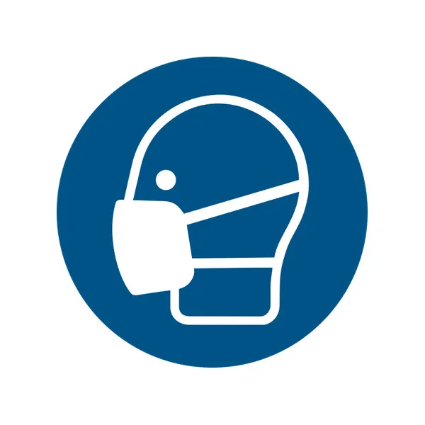 M016 — Masque obligatoire · Pictogramme EPI ISO 7010