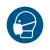 M016 — Masque obligatoire · Pictogramme EPI ISO 7010