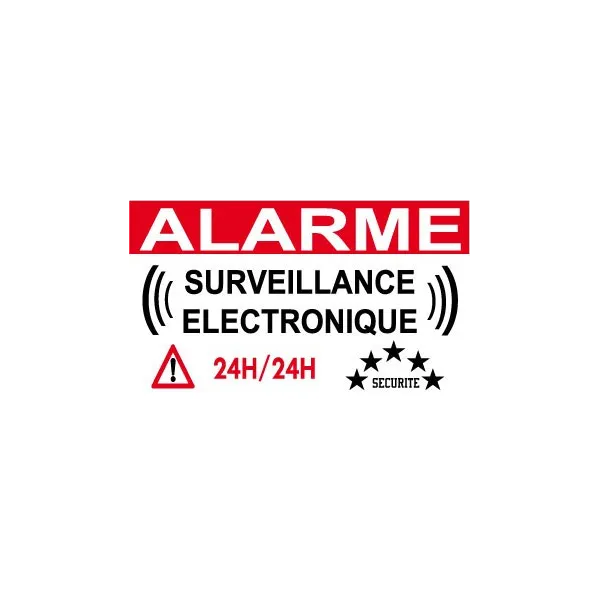 Alarme surveillance électronique (lot de 10p)-Autocollant de dissuasion-Panneaux Signalétiques