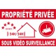 Proprièté privée sous vidéo surveillance 300X200mm