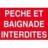 Pêche et baignade interdites-Panneau pêche interdite-Panneaux Signalétiques